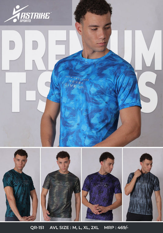 ASTRIKE SPORTS Crew Neck T-shirt at Wholesale Price J-151 | 6 Pcs Packing