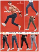 Men’s Solid Slim Fit Trackpants – Smart Casual & Sports Wear | Wholesale Price | Box Pack of 8 Pcs