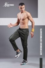 Men’s Solid Relax Fit Sports Cargo Trackpants – Multi Pocket Athleisure Wear | Wholesale Price | Box Pack of 6 Pcs - Image 2