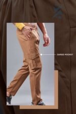 Men’s Solid Relax Fit Sports Cargo Trackpants – Multi Pocket Athleisure Wear | Wholesale Price | Box Pack of 6 Pcs - Image 5