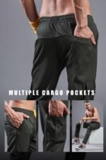 Men’s Solid Relax Fit Sports Cargo Trackpants – Multi Pocket Athleisure Wear | Wholesale Price | Box Pack of 6 Pcs - Image 7