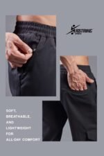 Men’s Solid Relax Fit Sports Cargo Trackpants – Multi Pocket Athleisure Wear | Wholesale Price | Box Pack of 6 Pcs - Image 6