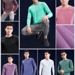 Men’s Abstract Solid Slim Fit Crew Neck T-Shirt – Smart Casual Wear | Wholesale Price | Box Pack of 8 Pcs