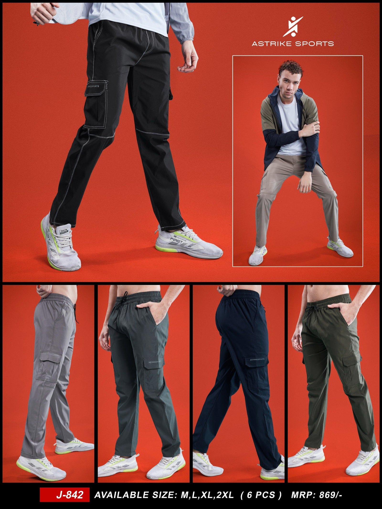 WhatsAppImage2026-01-05at7.17.44PM Men’s Mid-Rise Cargo Pants – Multi Pocket Smart Casual & Streetwear | Wholesale Price | 8 Pcs Packing - Image 1