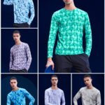 Men’s Abstract Print Slim Fit Crew Neck T-Shirt – Smart Casual Wear | Wholesale Price | Box Pack of 6 Pcs