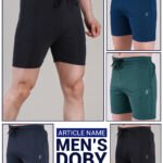 Men’s Regular Fit Dobby Shorts – Smart Casual & Sports Wear | Wholesale Price | Box Pack of 6 Pcs
