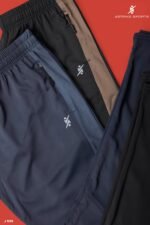 Men’s Solid Slim Fit Trackpants – Smart Casual & Sports Wear | Wholesale Price | Box Pack of 8 Pcs - Image 4