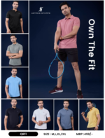 Men’s Slim Fit Polo Neck T-Shirt – Smart Casual | Wholesale Price | Box Pack of 8 Pcs