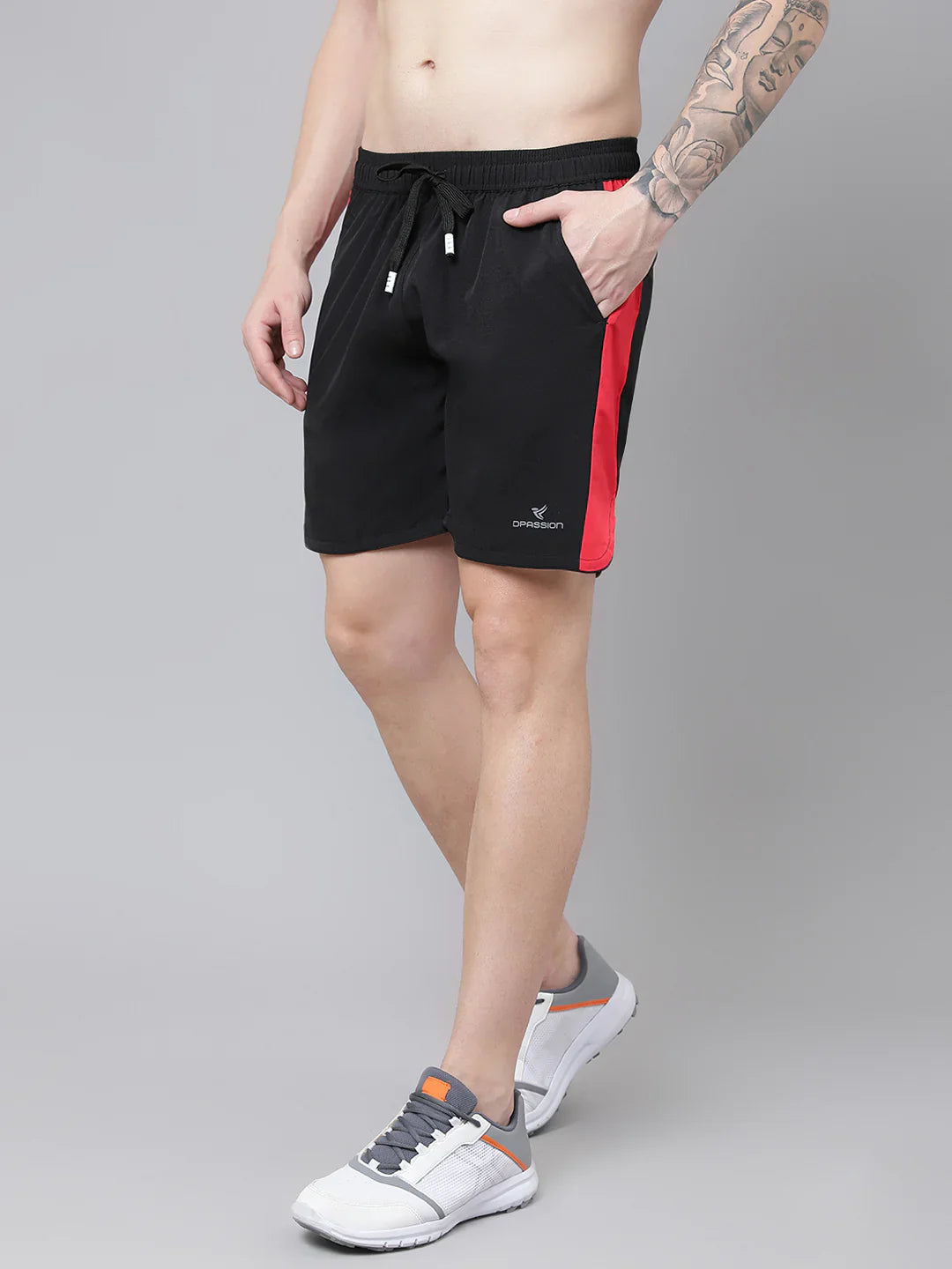 2_8c587df0-ea7f-40c3-aa7b-13f545d36de5 Men’s 150 GSM NS Lycra Gym Shorts – Stretchable Sports & Training Wear | Wholesale Price | Box Pack of 12 Pcs - Image 1