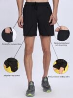 Men’s Athletic Shorts – 4 Way Stretch Sports & Gym Wear | Wholesale Price | Box Pack of 24 Pcs - Image 10