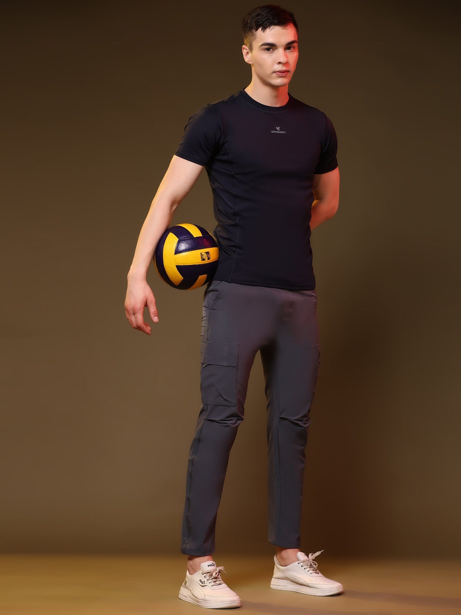 6F3A9764_22103e4a-2f7f-45de-aff0-b496a729f79a Men’s Nylon Lycra 190 GSM Track Pants – 4 Way Stretch Sports & Gym Wear | Wholesale Price | Box Pack of 24 Pcs - Image 1