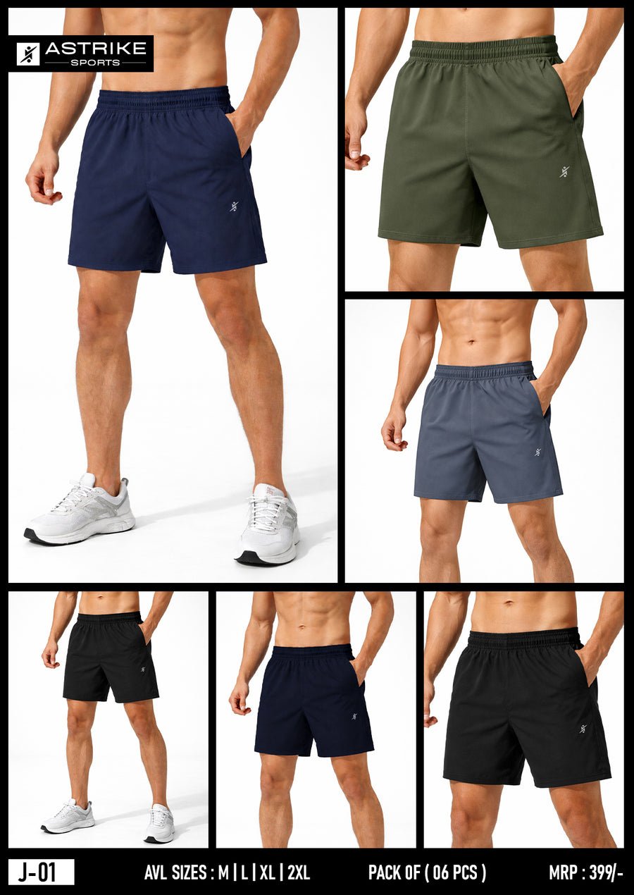 J-01shortsmp_jpg Men’s Regular Fit Shorts – Smart Casual & Sports Wear | Wholesale Price | Box Pack of 6 Pcs - Image 1