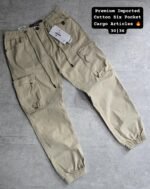 Men’s Premium Imported Cotton Six Pocket Cargo Pants – Multi Color Smart Casual Wear | Wholesale Price | Box Pack of 8 Pcs - Image 4