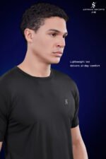 Men’s Abstract Solid Slim Fit Crew Neck T-Shirt – Smart Casual Wear | Wholesale Price | Box Pack of 6 Pcs - Image 4