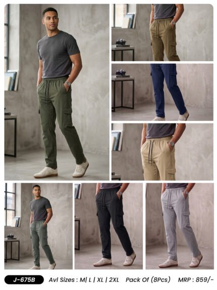 Men’s Regular Fit Sports Track Pants – Activewear & Casual Wear | Wholesale Price | Box Pack of 8 Pcs