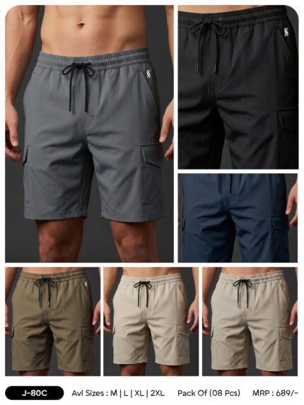 Men’s Regular Fit Shorts – Smart Casual & Sports Wear | Wholesale Price | Box Pack of 8 Pcs