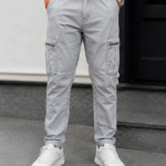 Men’s Premium Imported Cotton Six Pocket Cargo Pants – Grey Color Smart Casual Wear | Wholesale Price | Box Pack of 6 Pcs